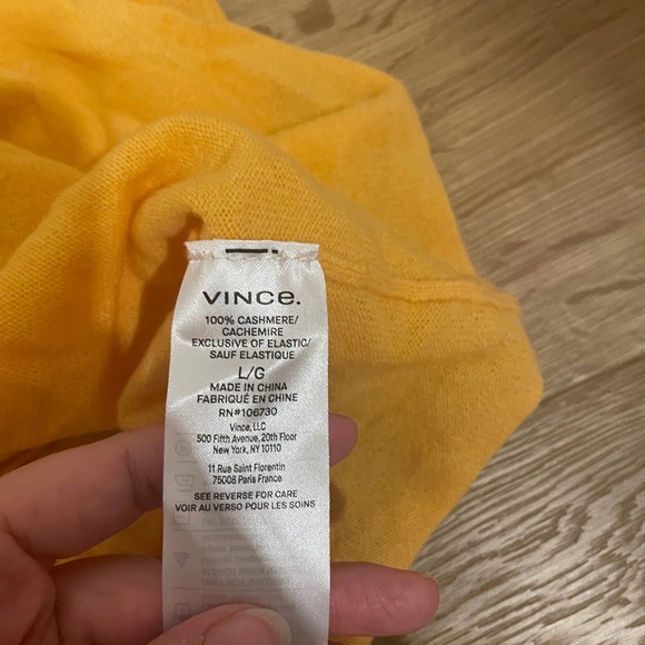 Vince cashmere scoop tank size large in orange - Picture 5 of 7